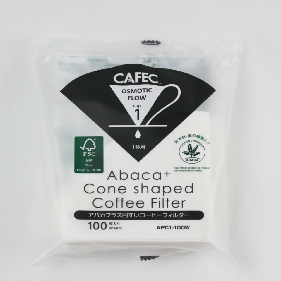CAFEC アバカプラス円すいコーヒーフィルター 1杯用 100枚入り
