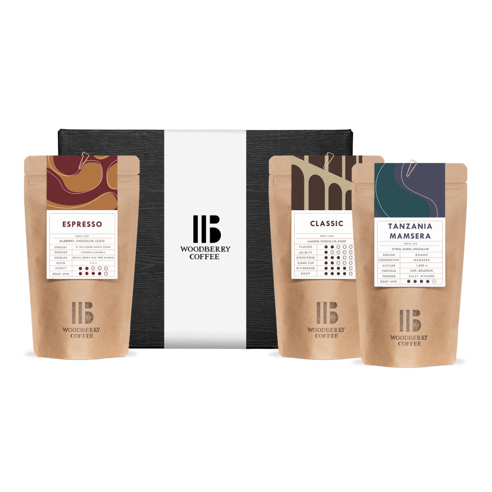コーヒー豆 ギフトボックス デラックス (深煎り150 g × 3種類)